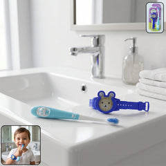 2 in 1 Kids Toothbrush with Cartoon Watch Toy (2 Pc Set)