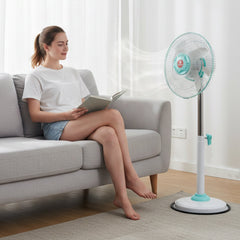 12V DC Hybrid Pedestal Table Fan (Adapter Not Include)