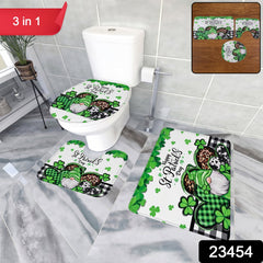3 in 1 Bathroom Mat Set (1 Set, Mix Design)