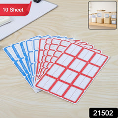 10 Sheets Self-Adhesive Label Stickers