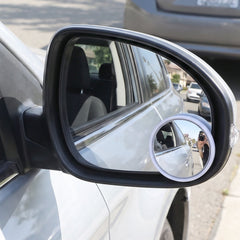 2-in-1 HD Convex Blind Spot Mirror (Set of 2) – 360° Wide Angle Frameless Rear View Mirror for Safe Driving & Easy Parking