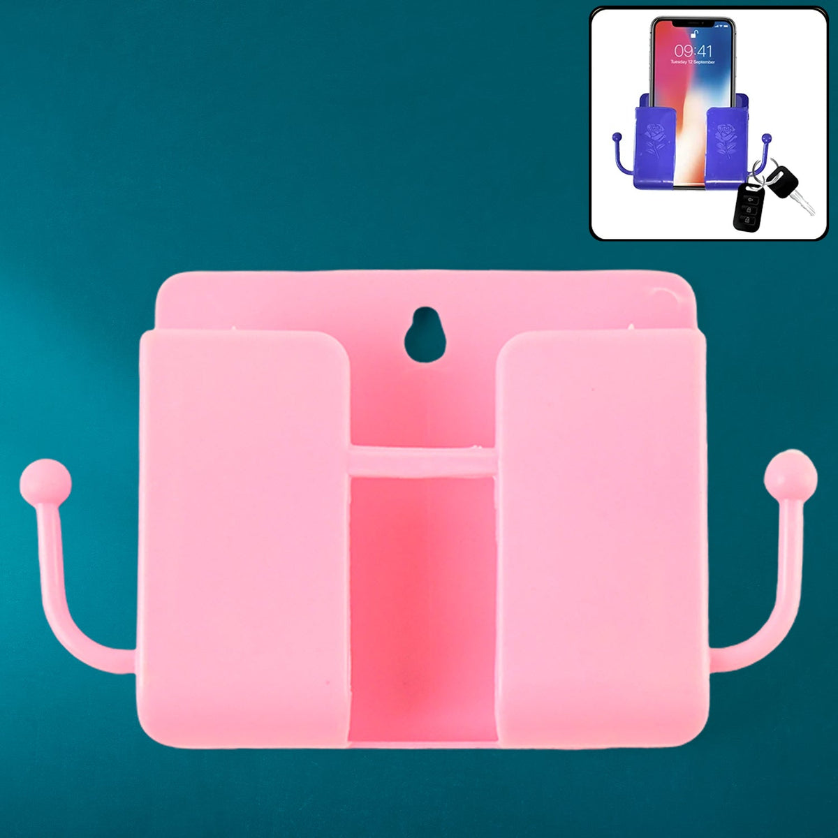 1 Pc Blue Wall mount Mobile Stand With Hook