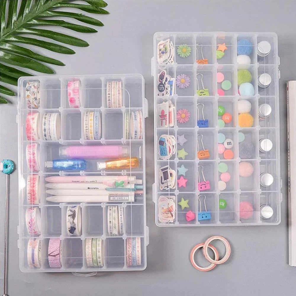 36 Grids Clear Plastic Transparent Organizer Box (1pc)