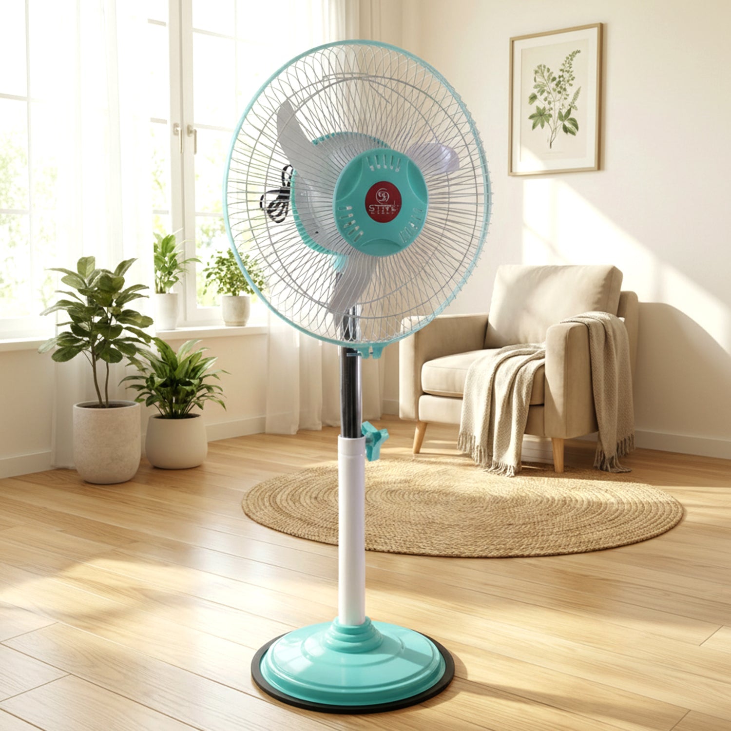 12V DC Hybrid Pedestal Table Fan (Adapter Not Include)