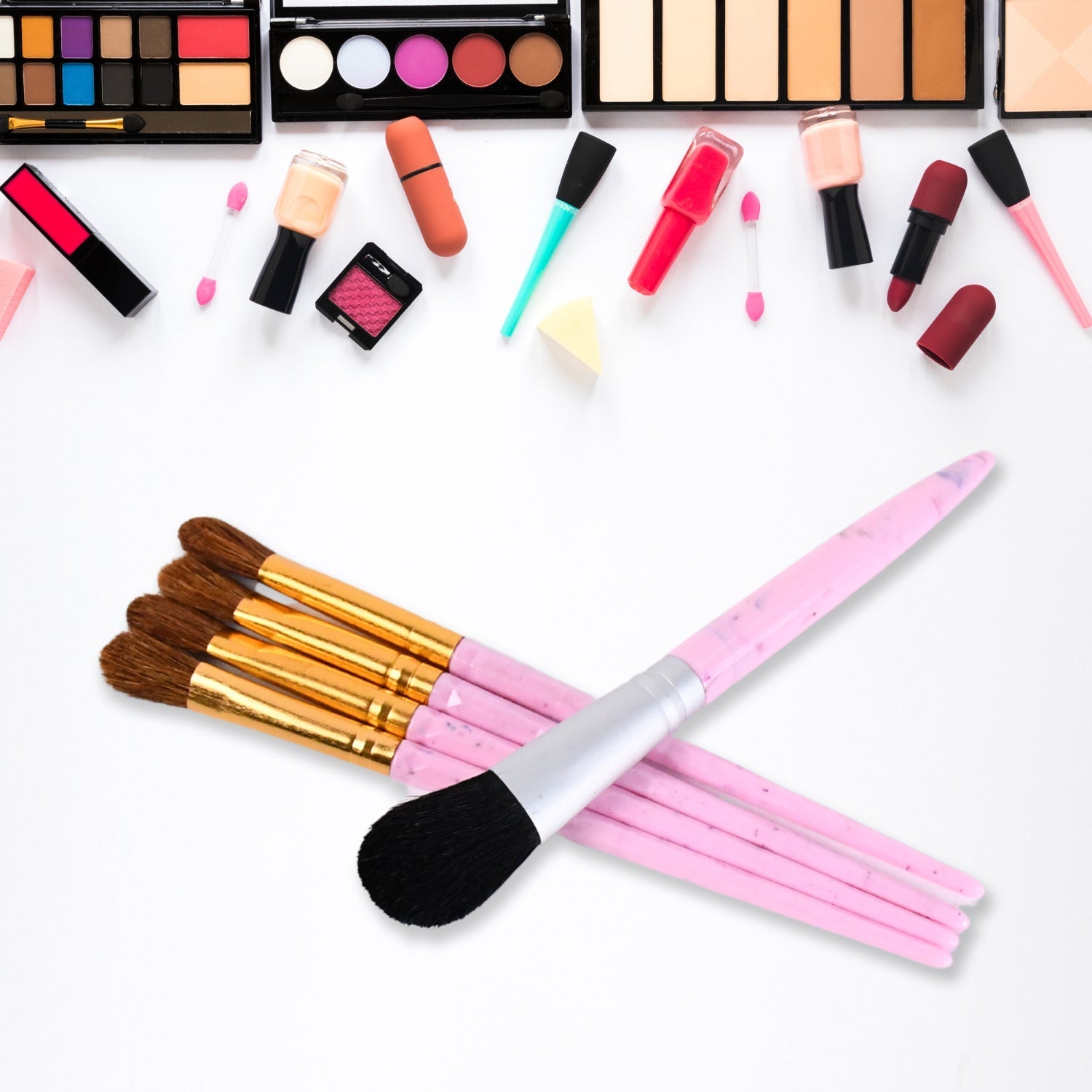 5pc Makeup Brush tools kit (5 Pcs Set / Mix Color)