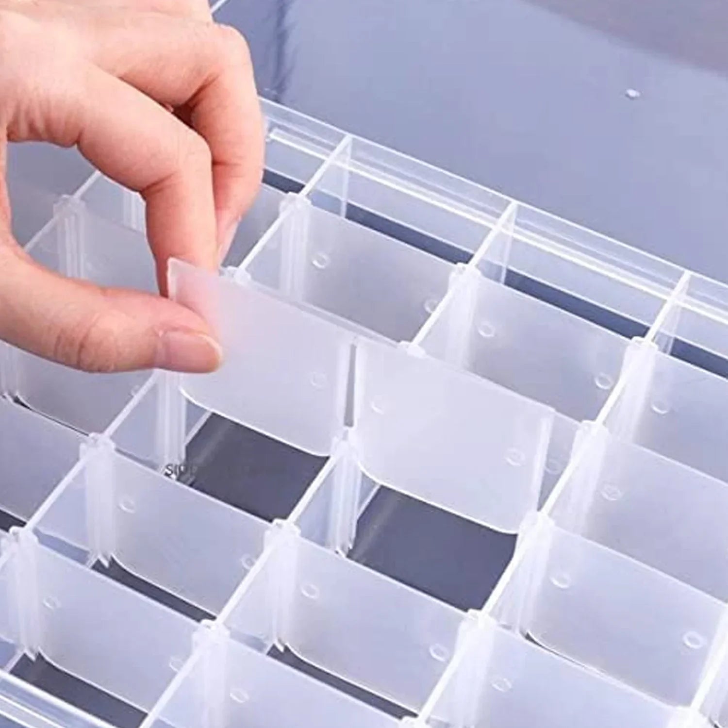 36 Grids Clear Plastic Transparent Organizer Box (1pc)