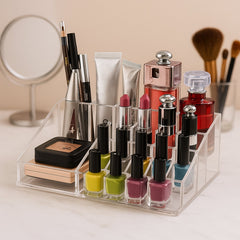 16 Compartment Cosmetic Makeup Jewellery Lipstick Storage Organiser Box