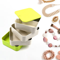 4 Layers Jewelry Box, 360 Degree Rotating Accessory Storage Box