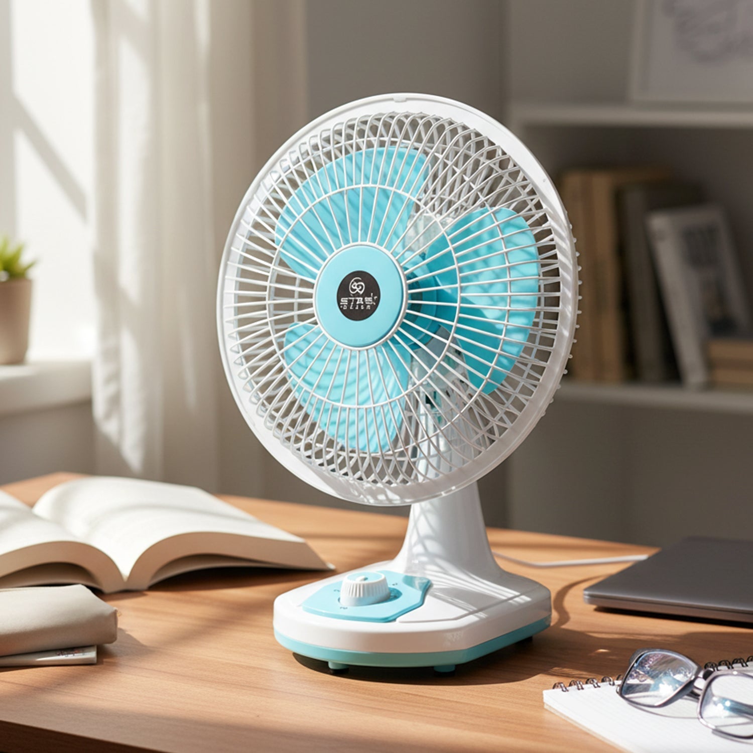 12V DC Table Fan with Adjustable Speed Control and High Speed Airflow (Adapter Not Include)