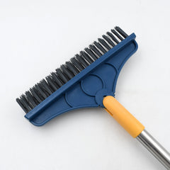 2 in 1 Cleaning Brush & Wiper , Long Handle Floor Brush