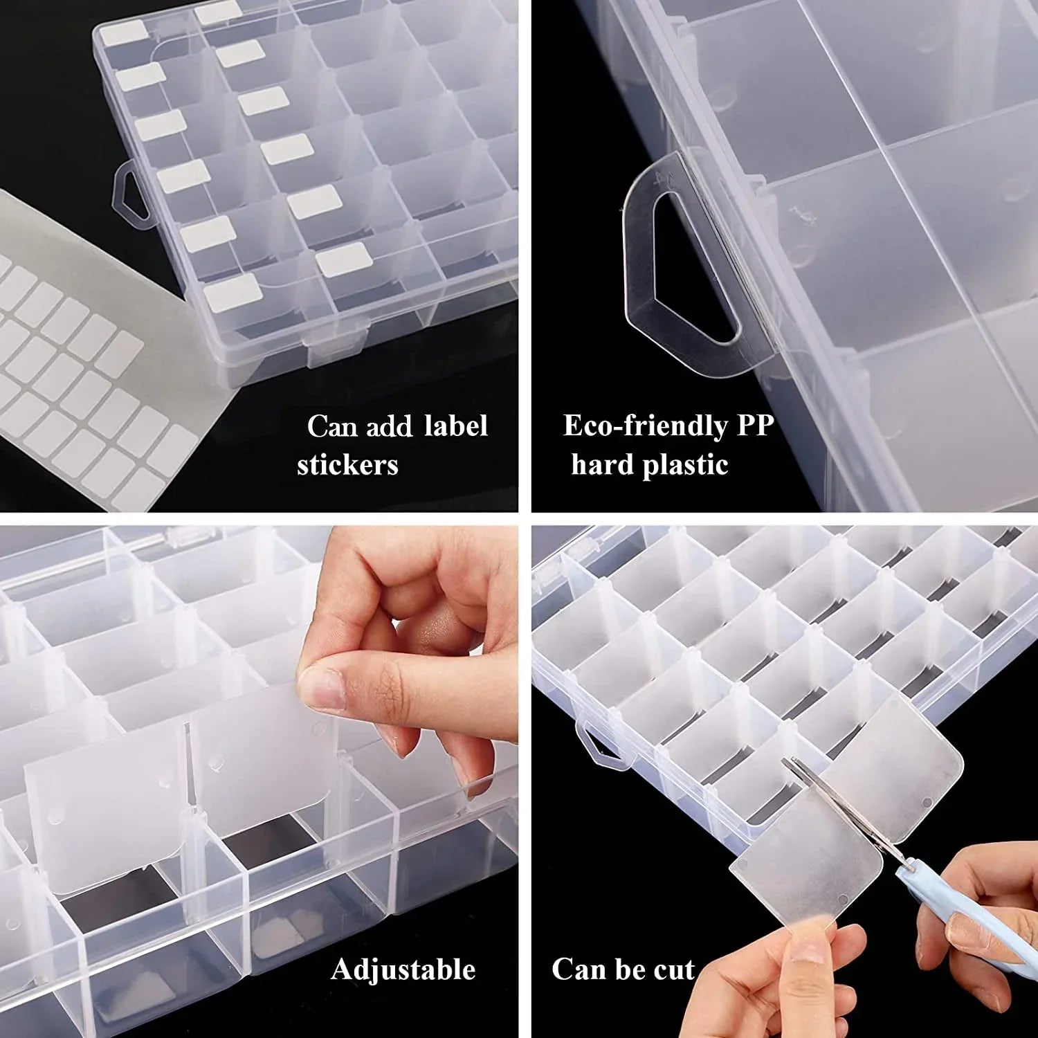 36 Grids Clear Plastic Transparent Organizer Box (1pc)
