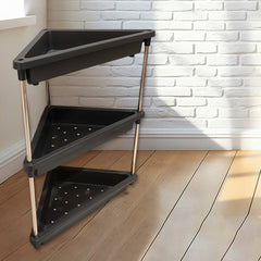 3-Layer Multipurpose Plastic Corner Storage Rack