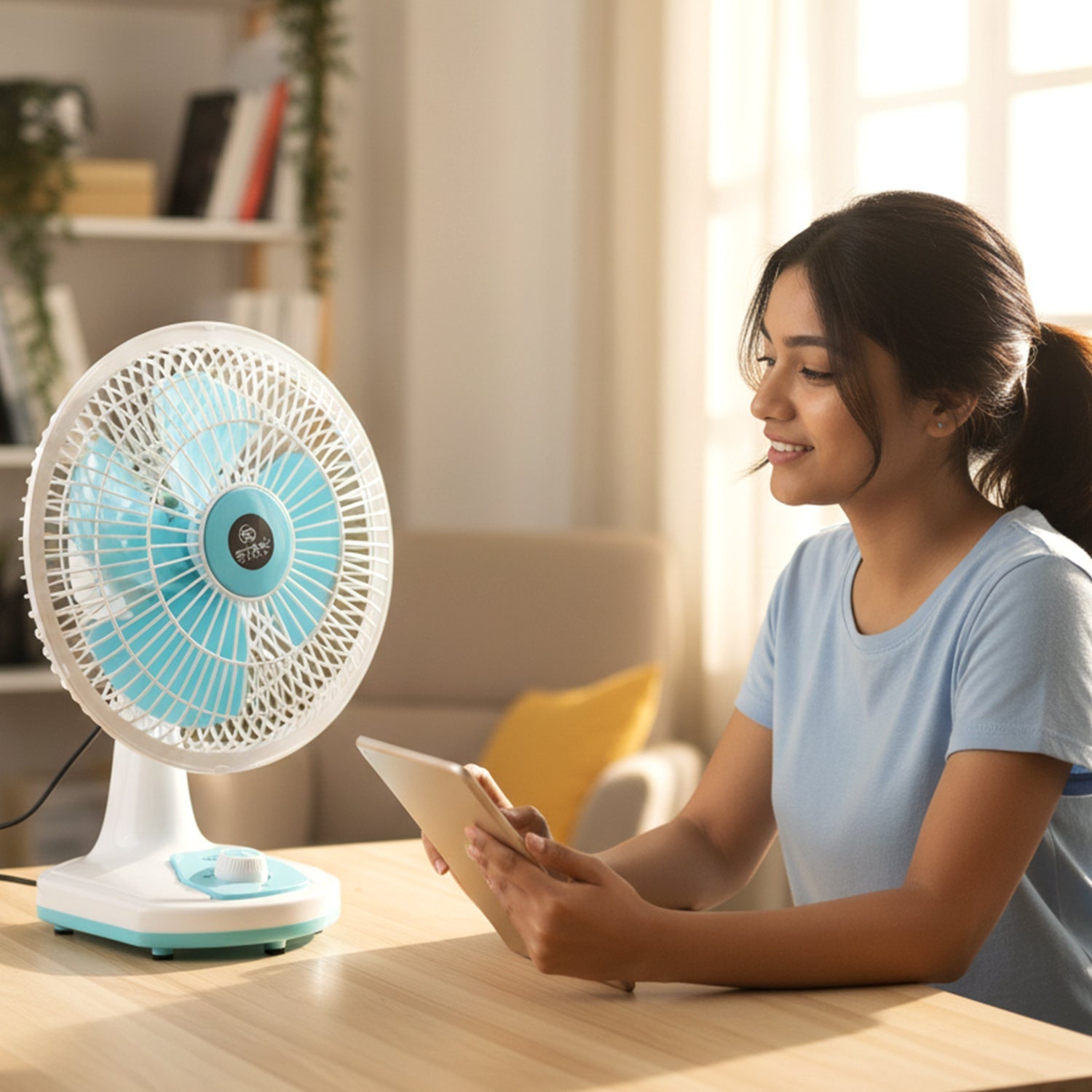 12V DC Table Fan with Adjustable Speed Control and High Speed Airflow (Adapter Not Include)