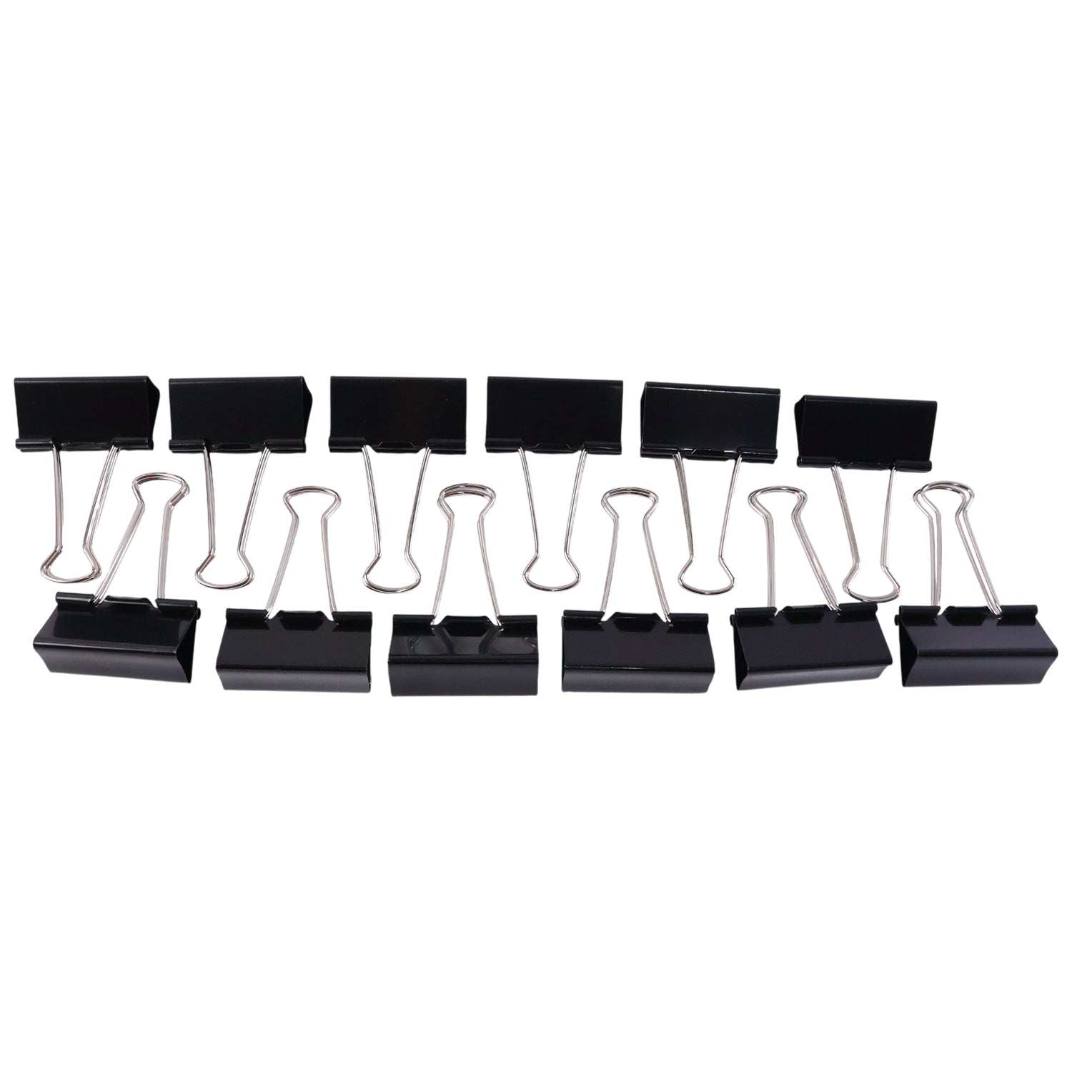 25mm Black Binder Clips (12 Pc)