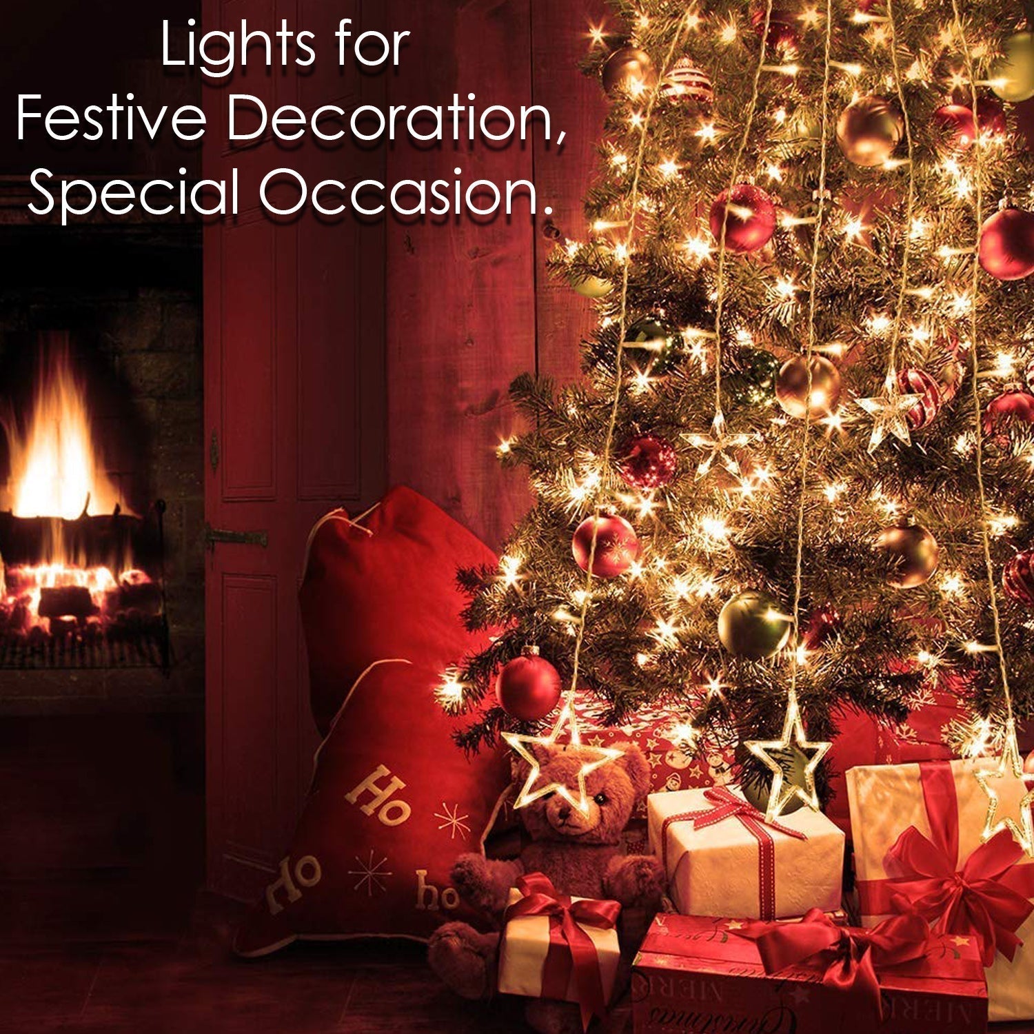 12 Stars Curtain String Lights, Window Curtain Lights