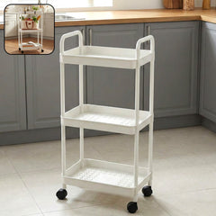 3 Layer Multipurpose Rolling Storage Trolley (1 Pc)