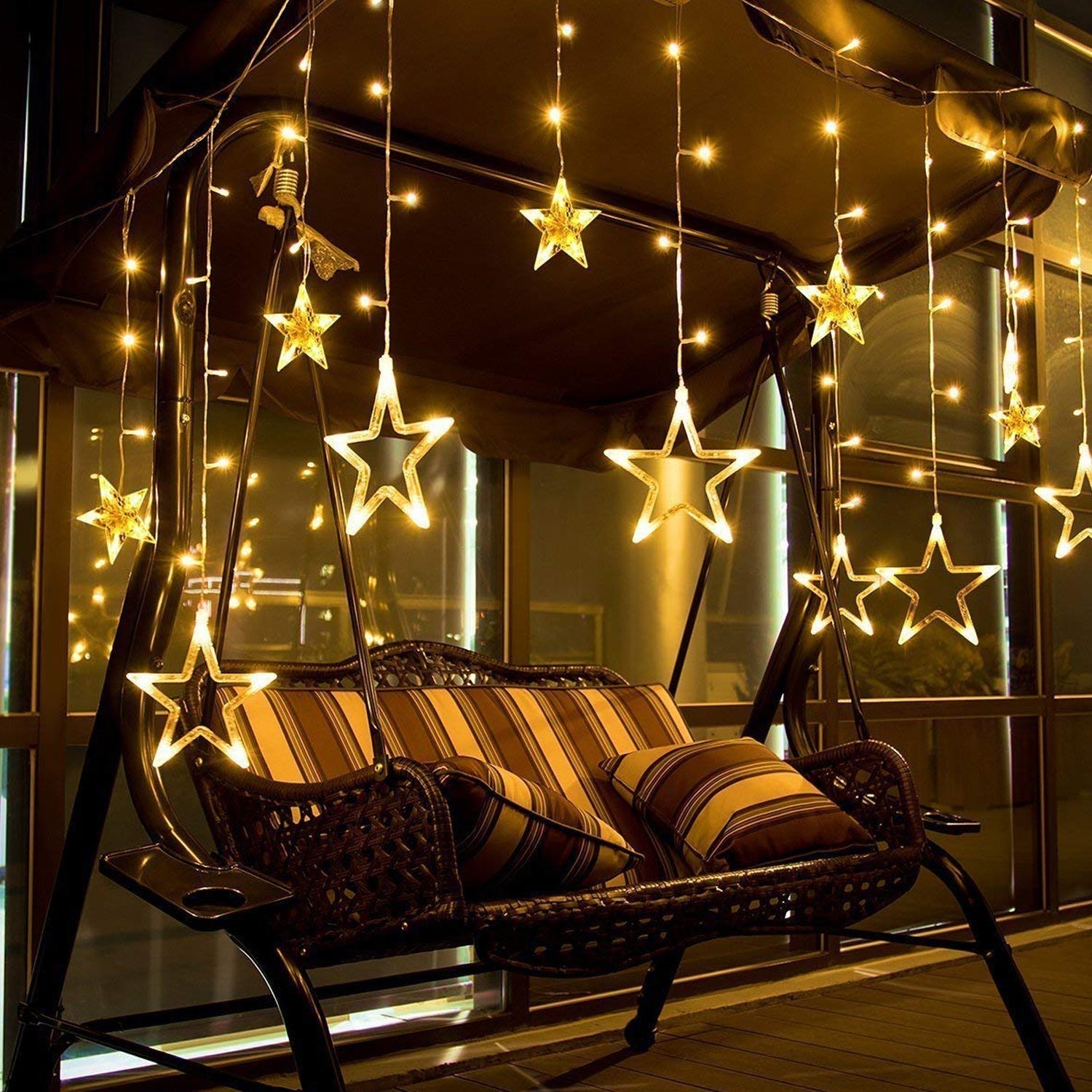 12 Stars Curtain String Lights, Window Curtain Lights