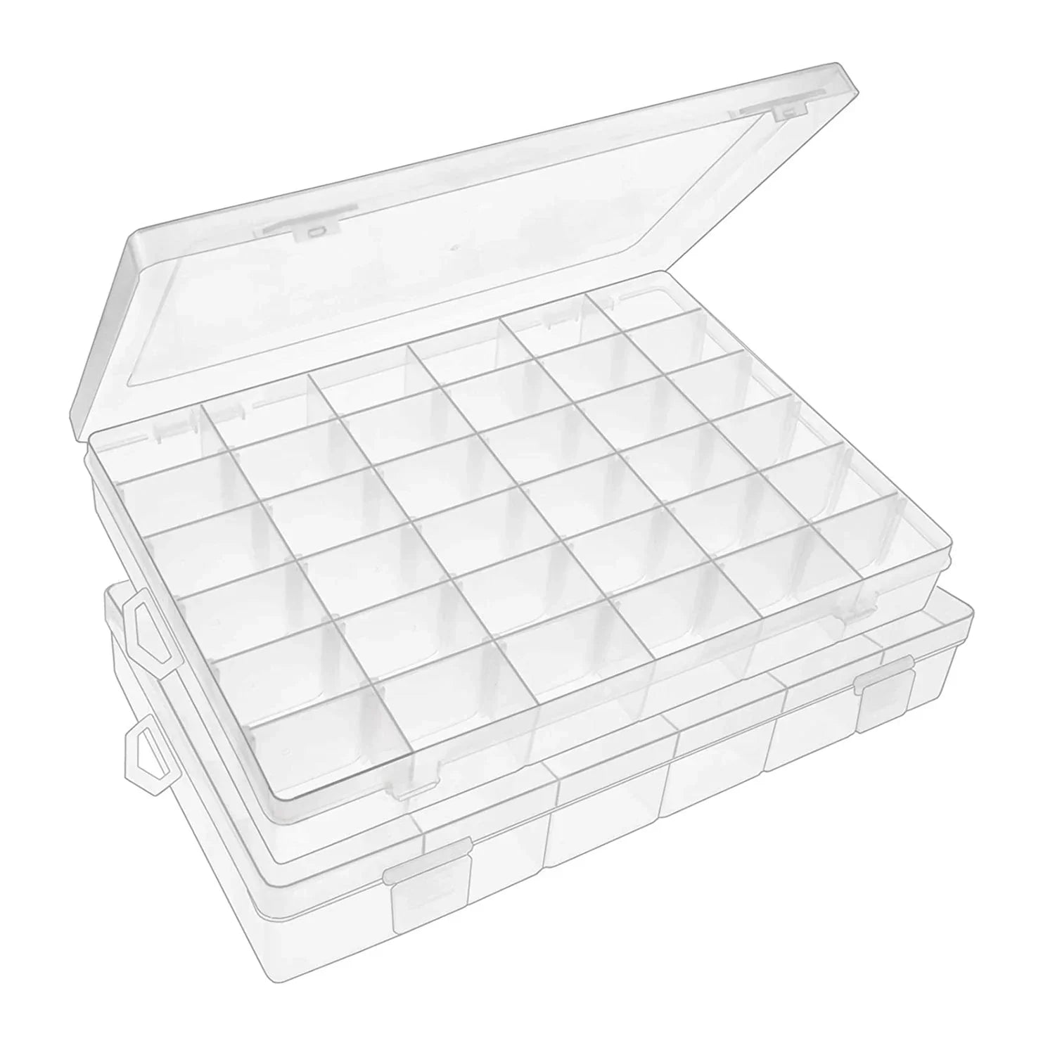 36 Grids Clear Plastic Transparent Organizer Box (1pc)