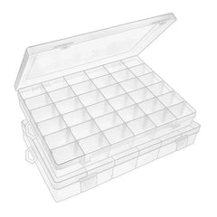 36 Grids Clear Plastic Transparent Organizer Box (1pc)