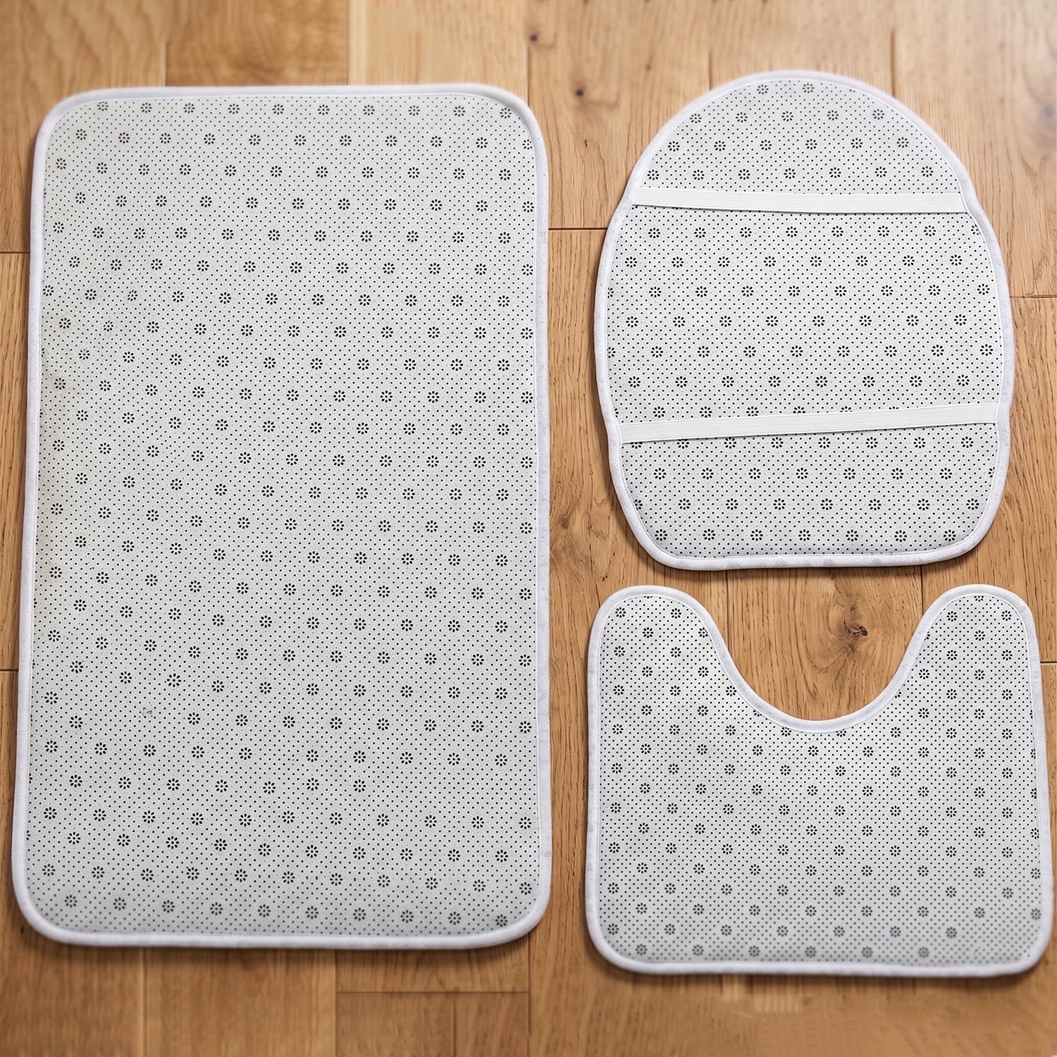 3 in 1 Bathroom Mat Set (1 Set, Mix Design)