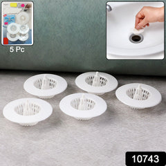 5 Pcs Multipurpose Sink Drain Hair Catcher & Strainer Filter (30~45 mm)