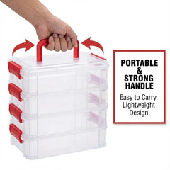 4-Layer Transparent Multipurpose Plastic Storage Box