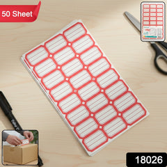 50 Sheets Self-Adhesive Label Stickers