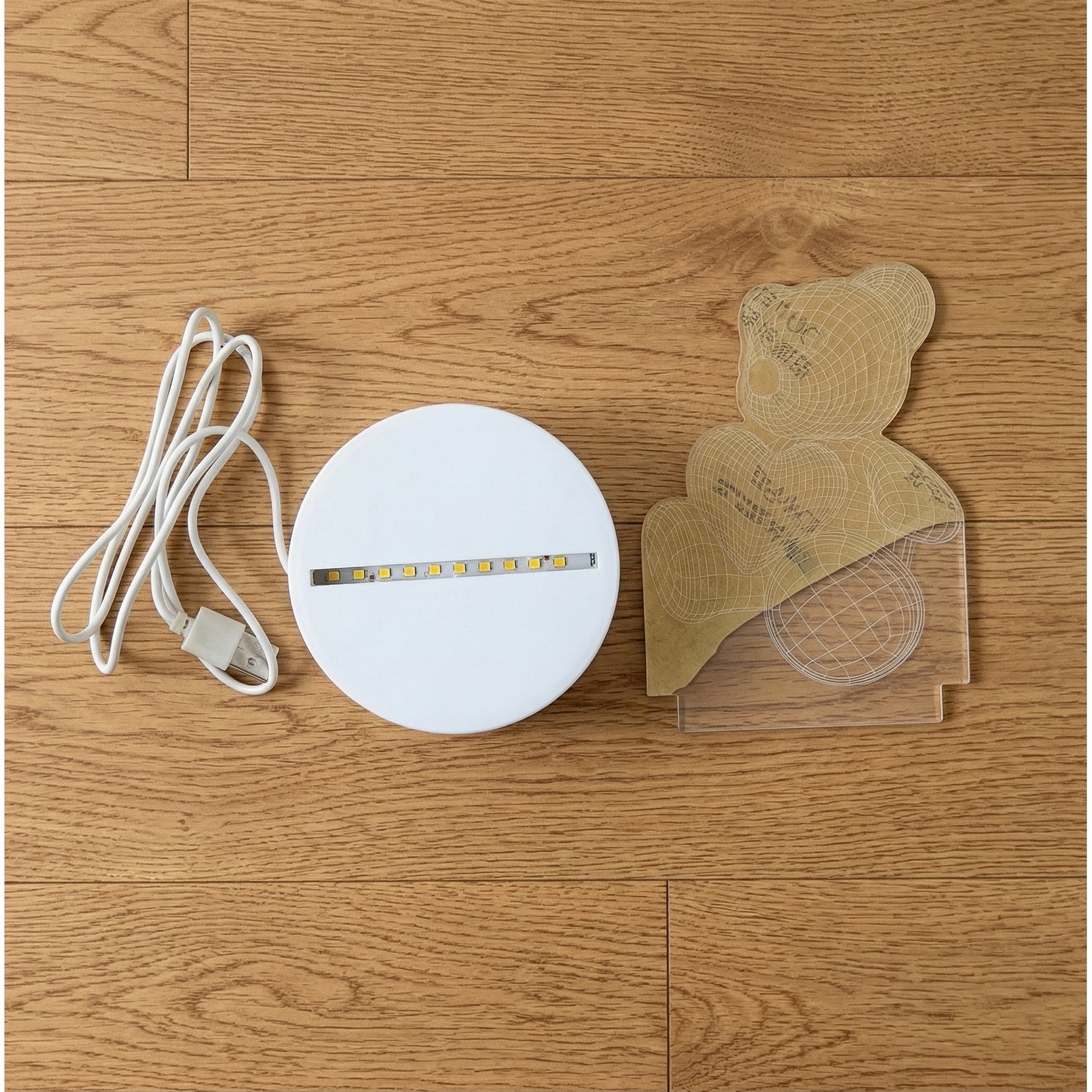 3D Teddy Bear LED Night Lamp – Soft LED Desk Light with Heart Design (1 Pc)