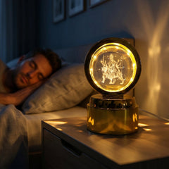 3D Crystal Ball LED Decorative Night Lamp with Goddess Design (1 Pc)