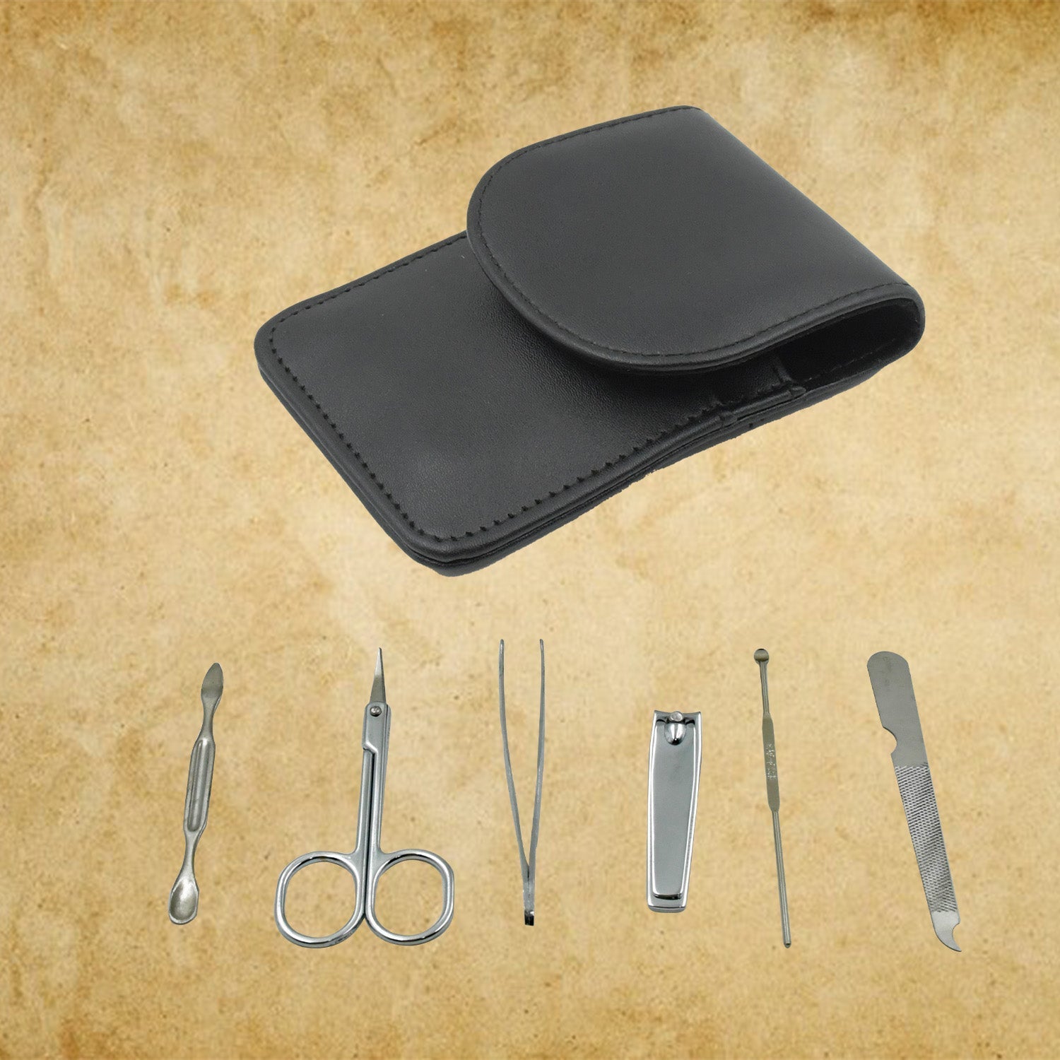 6-in-1 Professional Nail Care Kit: Clippers, Scissors & More Nail (Travel or Home)