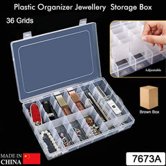 36 Grids Clear Plastic Transparent Organizer Box (1pc)