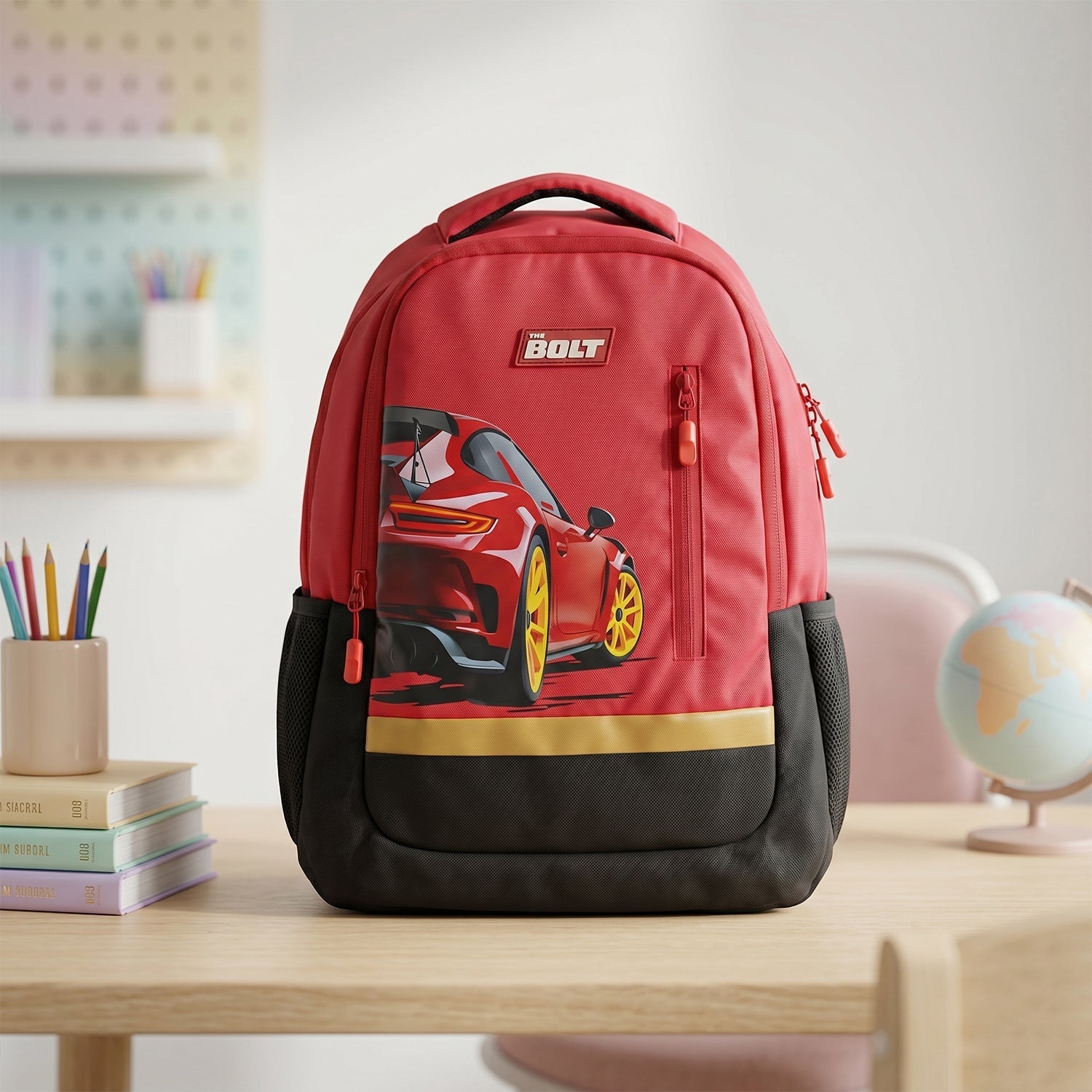 19-inch School Bag with Car Design for Kids