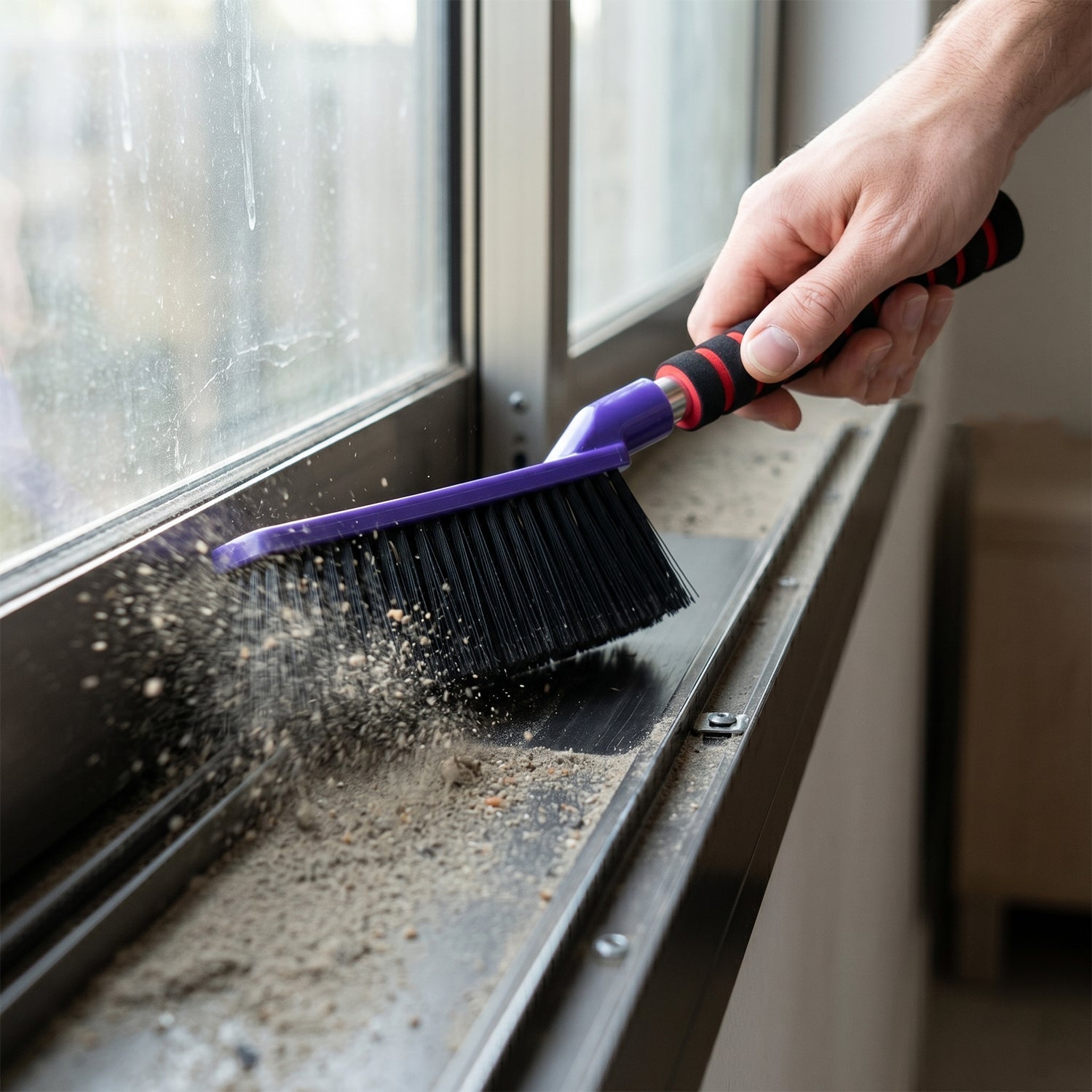 2 In 1 Multipurpose Cleaning Brush with Scraper (1 Pc, 69 Cm Long)