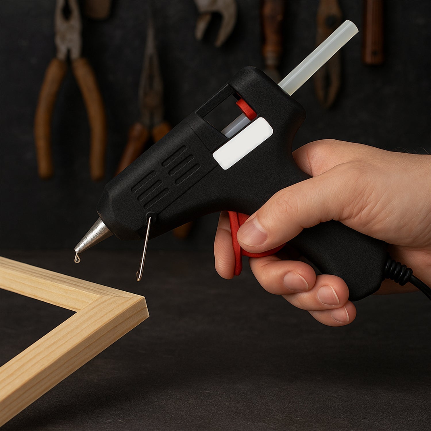 20W Hot Melt Glue Gun  – Fast-Heating Craft & Repair Adhesive Applicator (1 Pc)