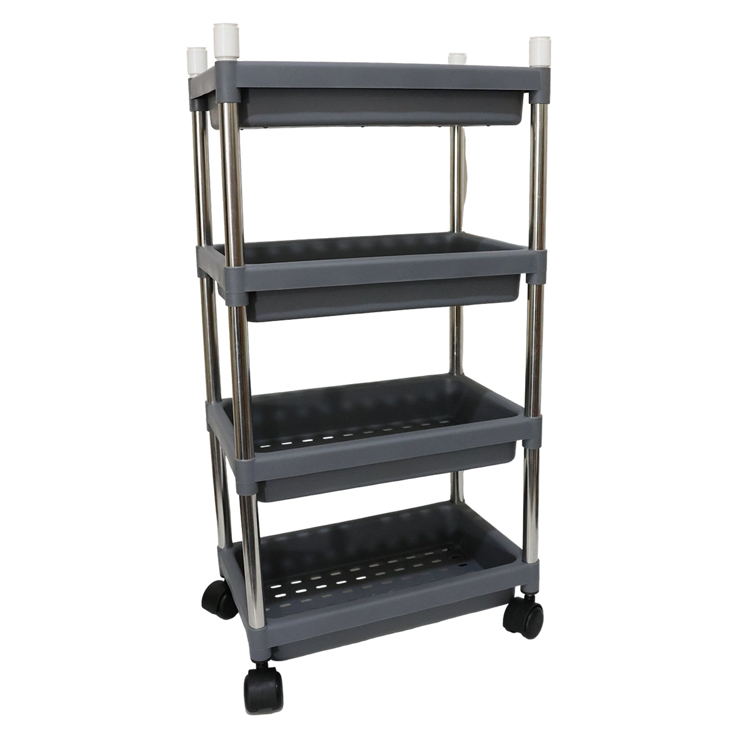 4-Layer Rolling Storage Cart with Wheels Set