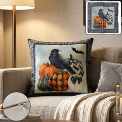 45x45 Cm Decorative Printed Cushion Pillow Cover with Zipper (1 Pc)