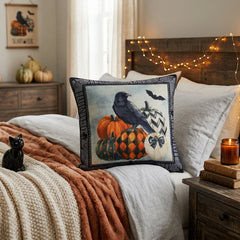 45x45 Cm Decorative Printed Cushion Pillow Cover with Zipper (1 Pc)