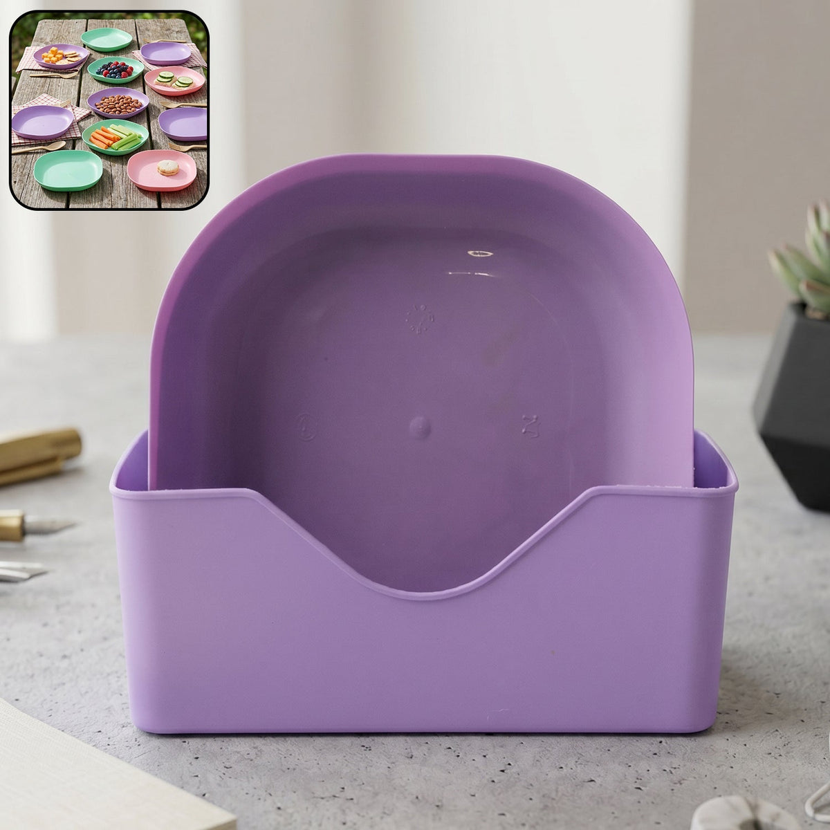 11 in 1 Multipurpose Plastic Snack Serving Tray Plates  (1 Set)