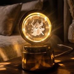3D Religious Design Crystal Ball LED Night Lamp (1 Pc)