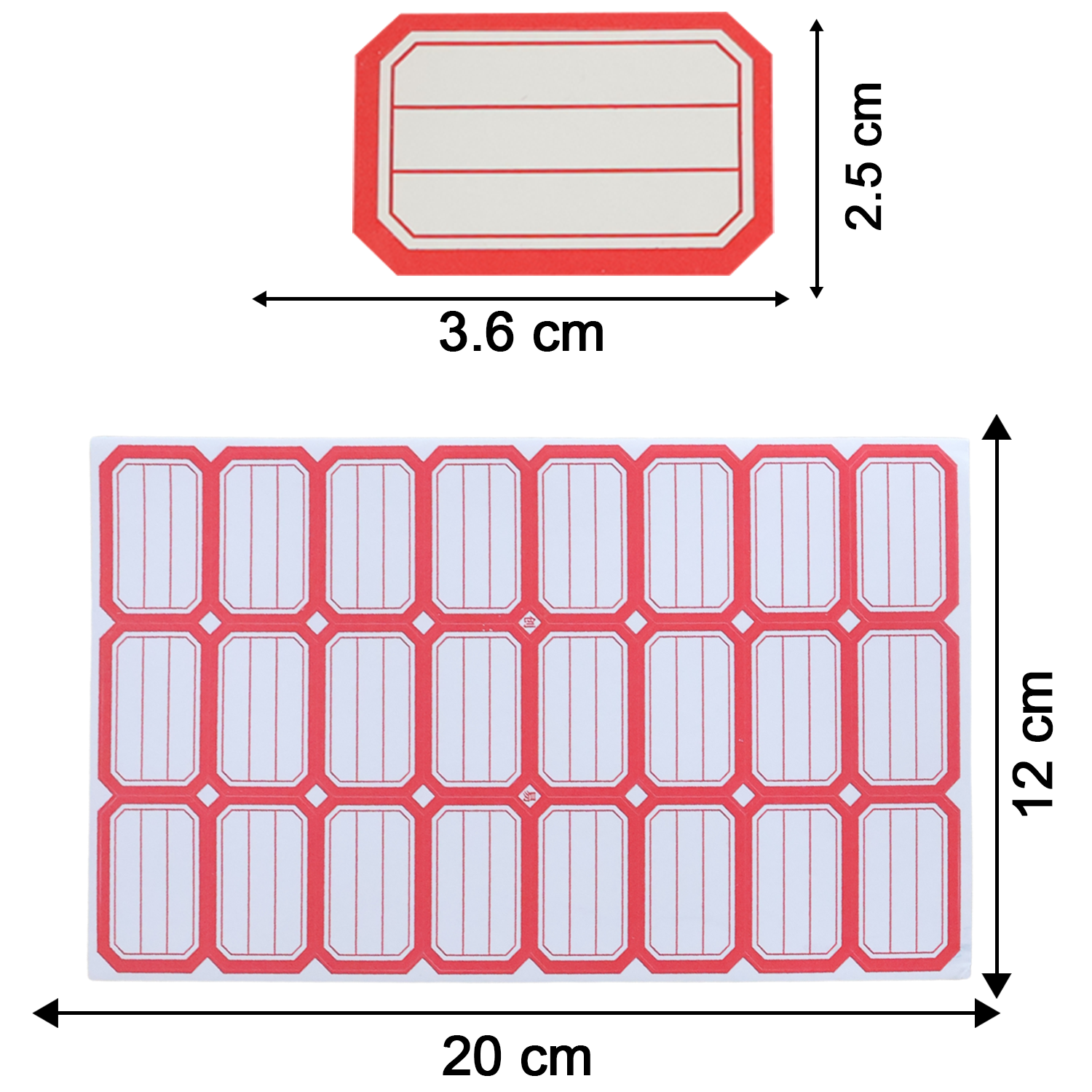 50 Sheets Self-Adhesive Label Stickers