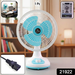 12V DC Table Fan with Adjustable Speed Control and High Speed Airflow (Adapter Not Include)