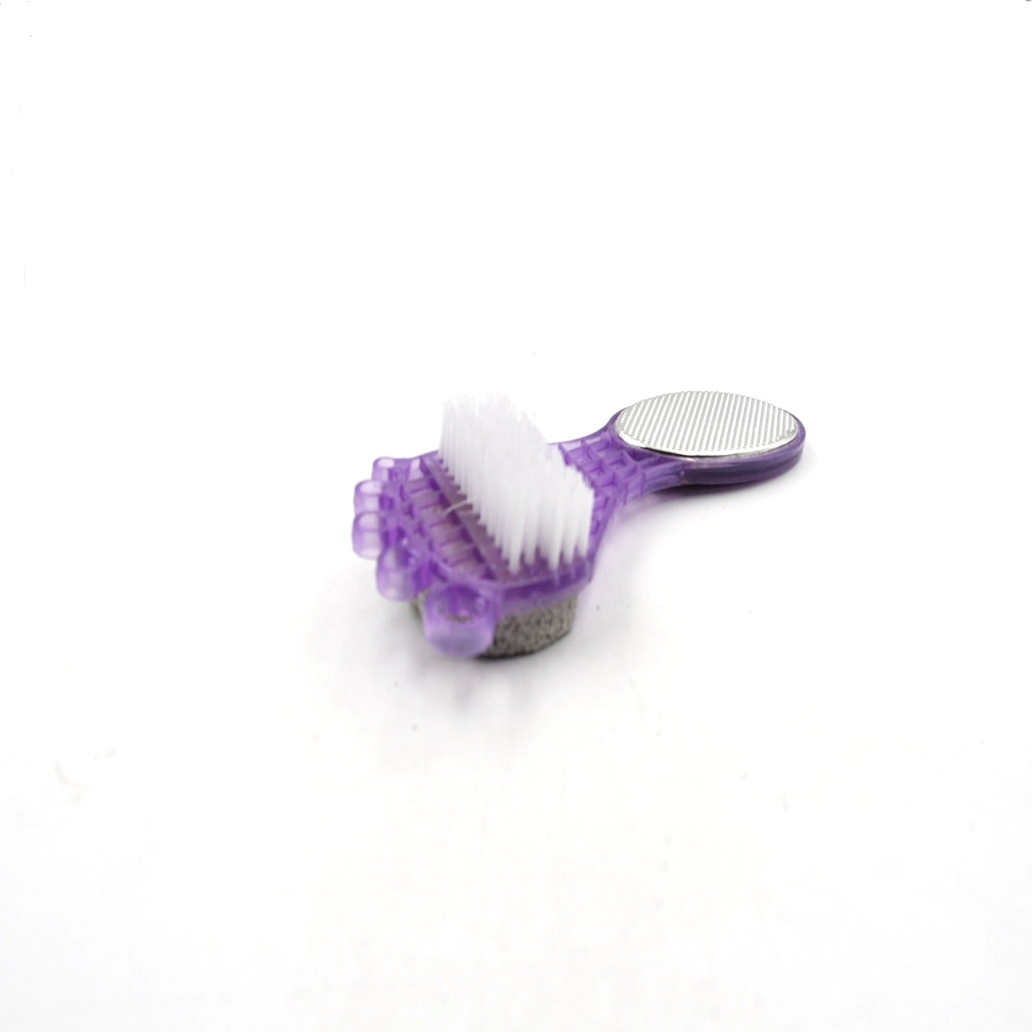 4 in 1 Pedicure Tool – Pumice, Brush, Scrubber & File for Soft Feet