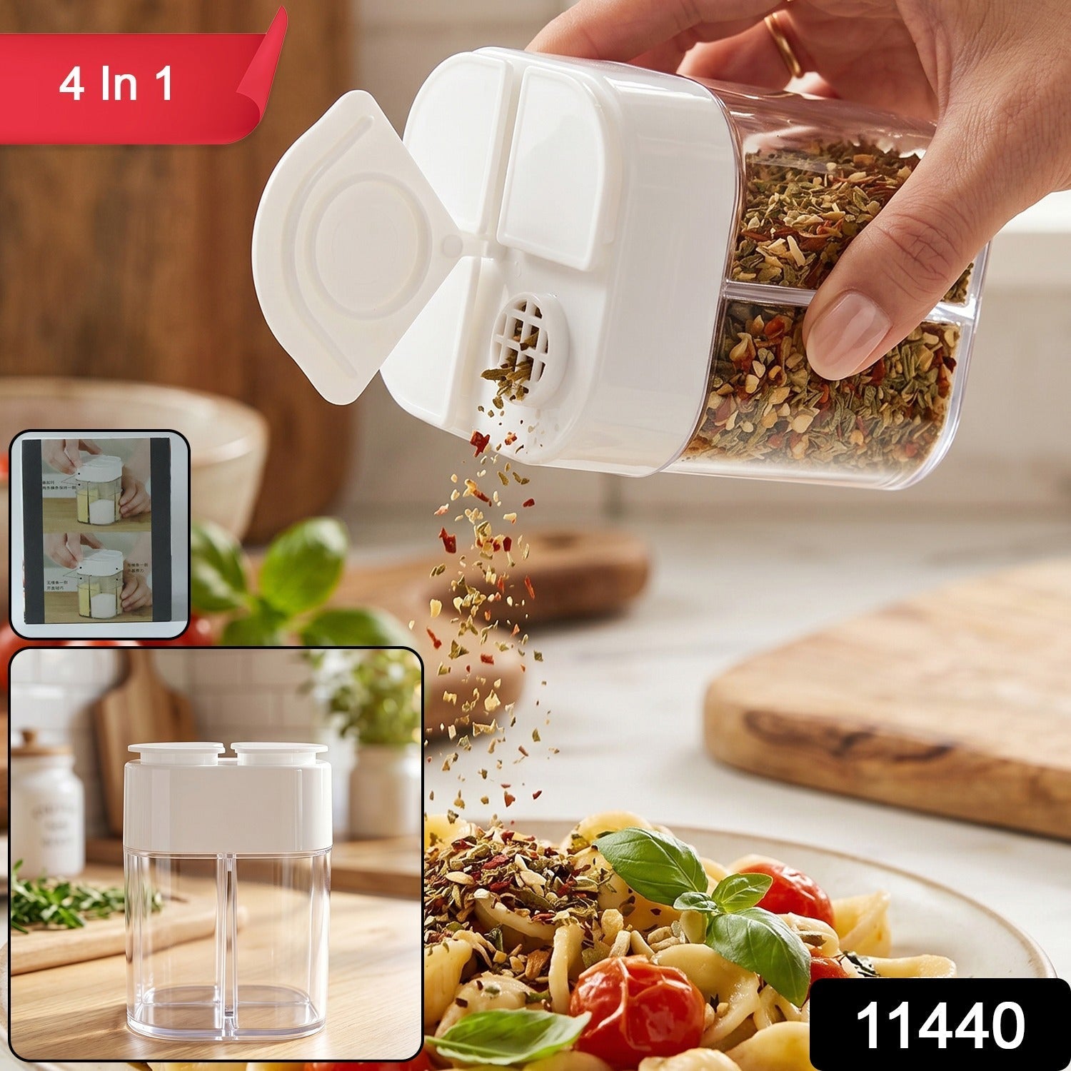 4 Compartment Kitchen Storage Container (1 Pc)
